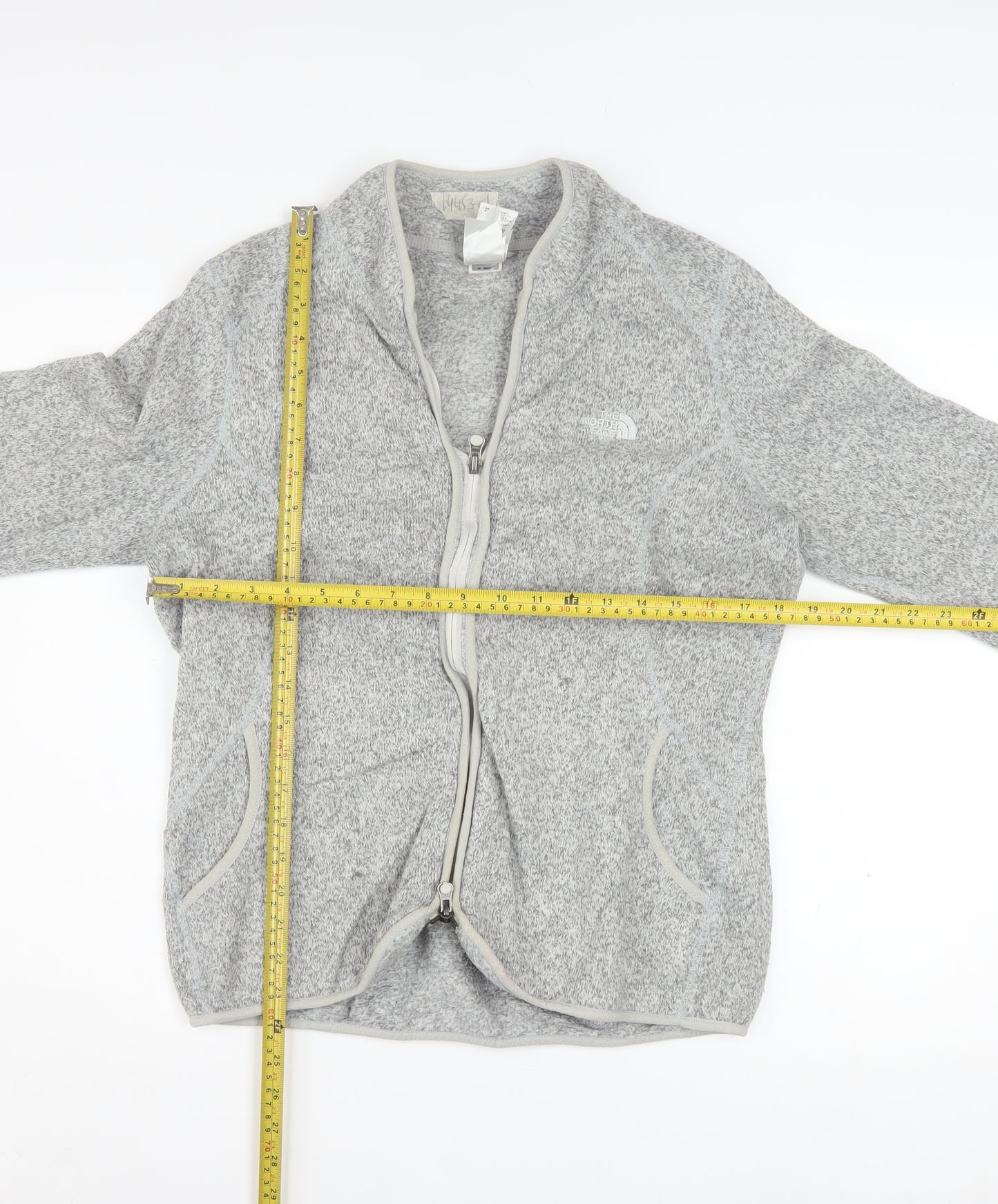 The North Face Women's Grey Fleece Full Zip Active Jacket Size L