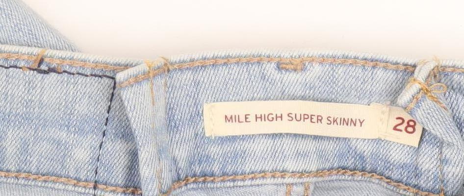 Levi's Women's Blue Mile High Super Skinny Jeans Size 28