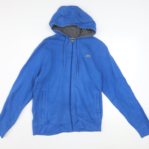 Lacoste Sport Men's Blue Full Zip Hoodie Size M Regular Fit