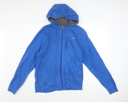 Lacoste Sport Men's Blue Full Zip Hoodie Size M Regular Fit