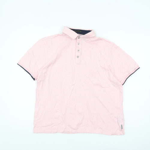 Ted Baker Women Pink Polo Shirt Size 14 Cotton Short Sleeve