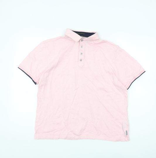 Ted Baker Women Pink Polo Shirt Size 14 Cotton Short Sleeve