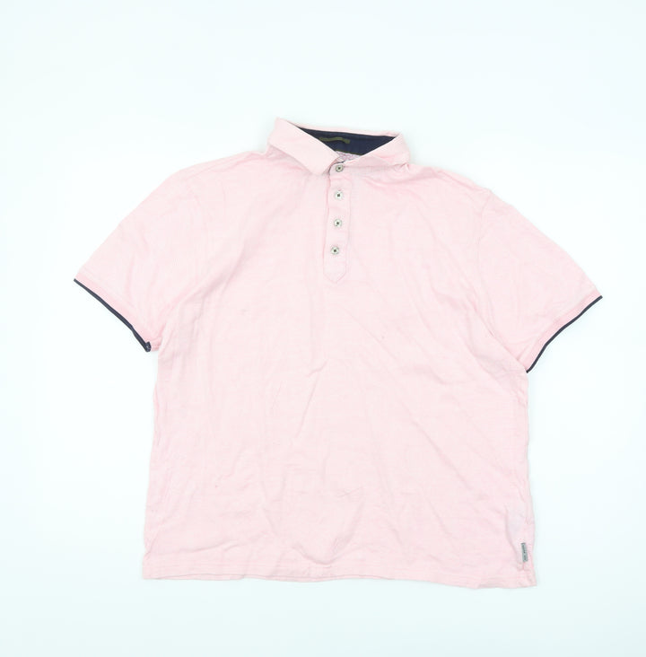 Ted Baker Women Pink Polo Shirt Size 14 Cotton Short Sleeve