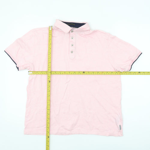 Ted Baker Women Pink Polo Shirt Size 14 Cotton Short Sleeve