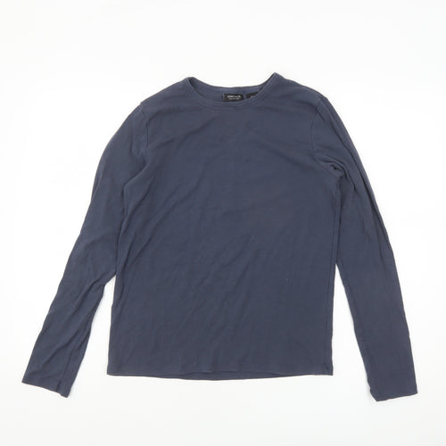 Jones New York Women Blue Long Sleeve Cotton Modal T-Shirt L