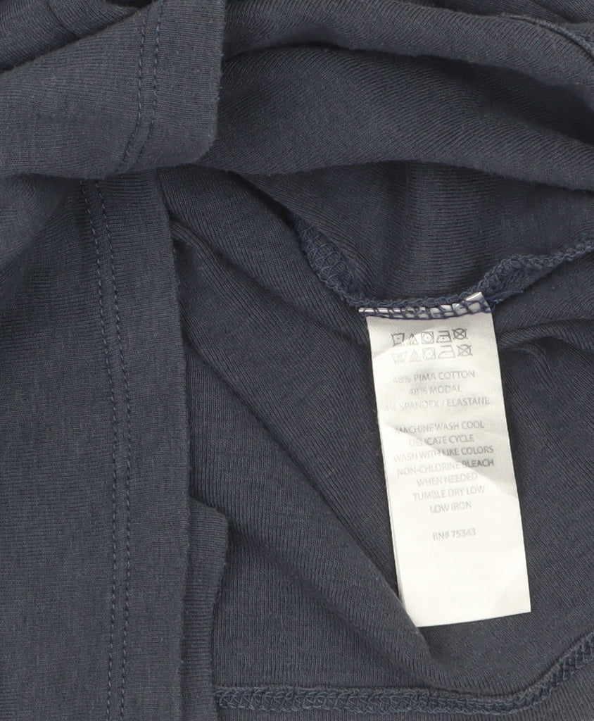 Jones New York Women Blue Long Sleeve Cotton Modal T-Shirt L
