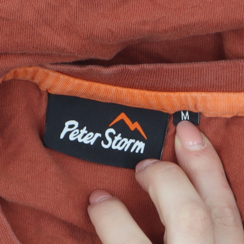 Peter Storm Men's Brown Funny Cycling Graphic Cotton T-Shirt M