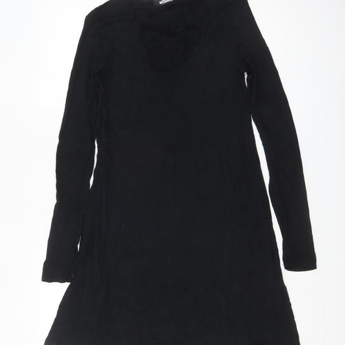 Missguided Women’s Black Long Sleeve A-Line Mini Dress Size 8