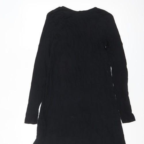 Missguided Women’s Black Long Sleeve A-Line Mini Dress Size 8