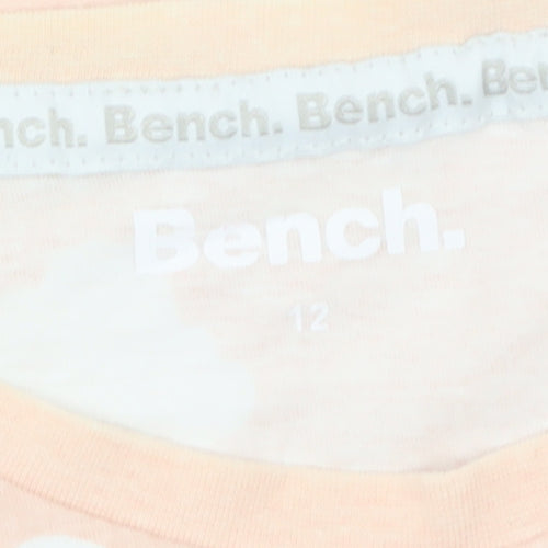 Bench Womens Pink Cloud Print Cotton T-Shirt Size 12