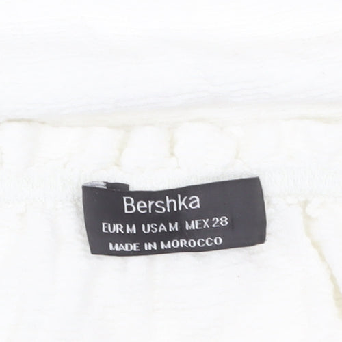 Bershka Women White Off Shoulder Long Sleeve Blouse Size 12