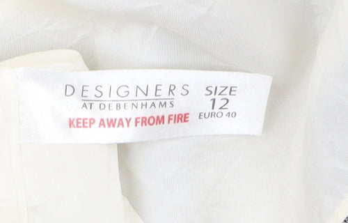 Debenhams Women’s Black White Strapless A-Line Dress Size 12