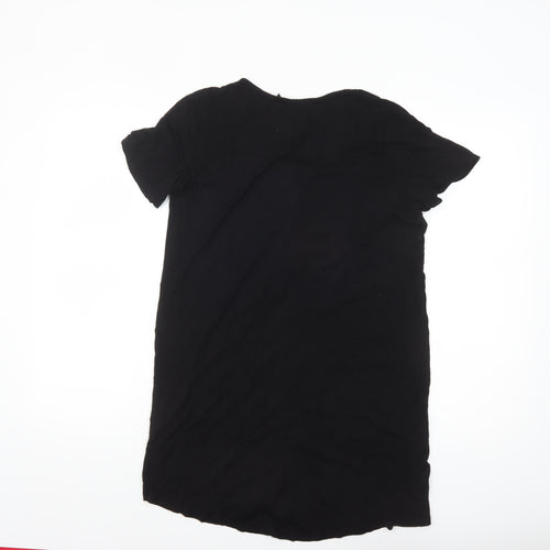 Boohoo Women’s Black Short Sleeve Button-Up Shirt UK 10