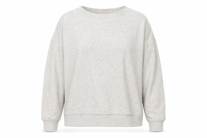 Pull&Bear Women’s Beige Relaxed Fit Long Sleeve Jersey Top Size 12