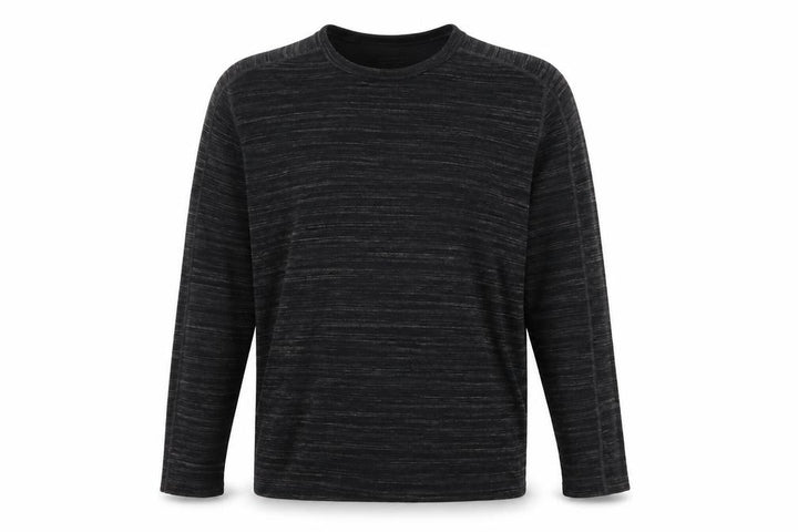AllSaints Men’s Black Long Sleeve Cotton Blend Crew Neck Top Medium