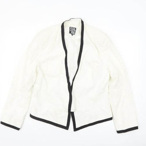 The Collection Debenhams Women White Black Trim Blazer Jacket Size 18