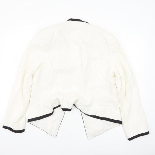 The Collection Debenhams Women White Black Trim Blazer Jacket Size 18