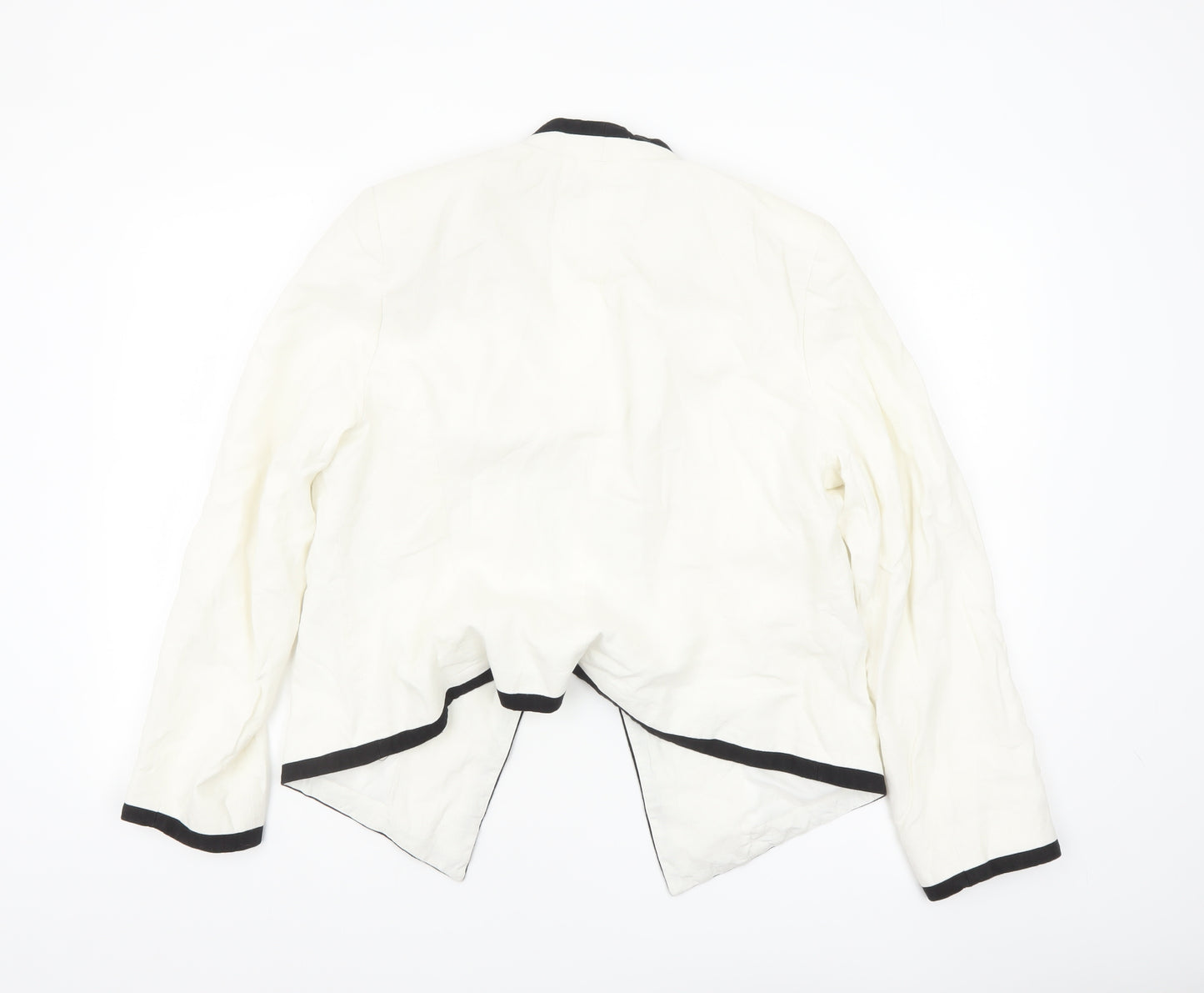 The Collection Debenhams Women White Black Trim Blazer Jacket Size 18