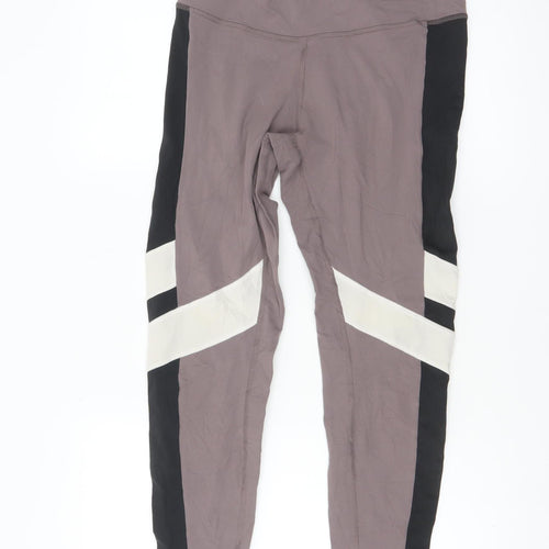 Reebok Womens Beige Black Speedwick Leggings Medium 12-14 Active Trousers