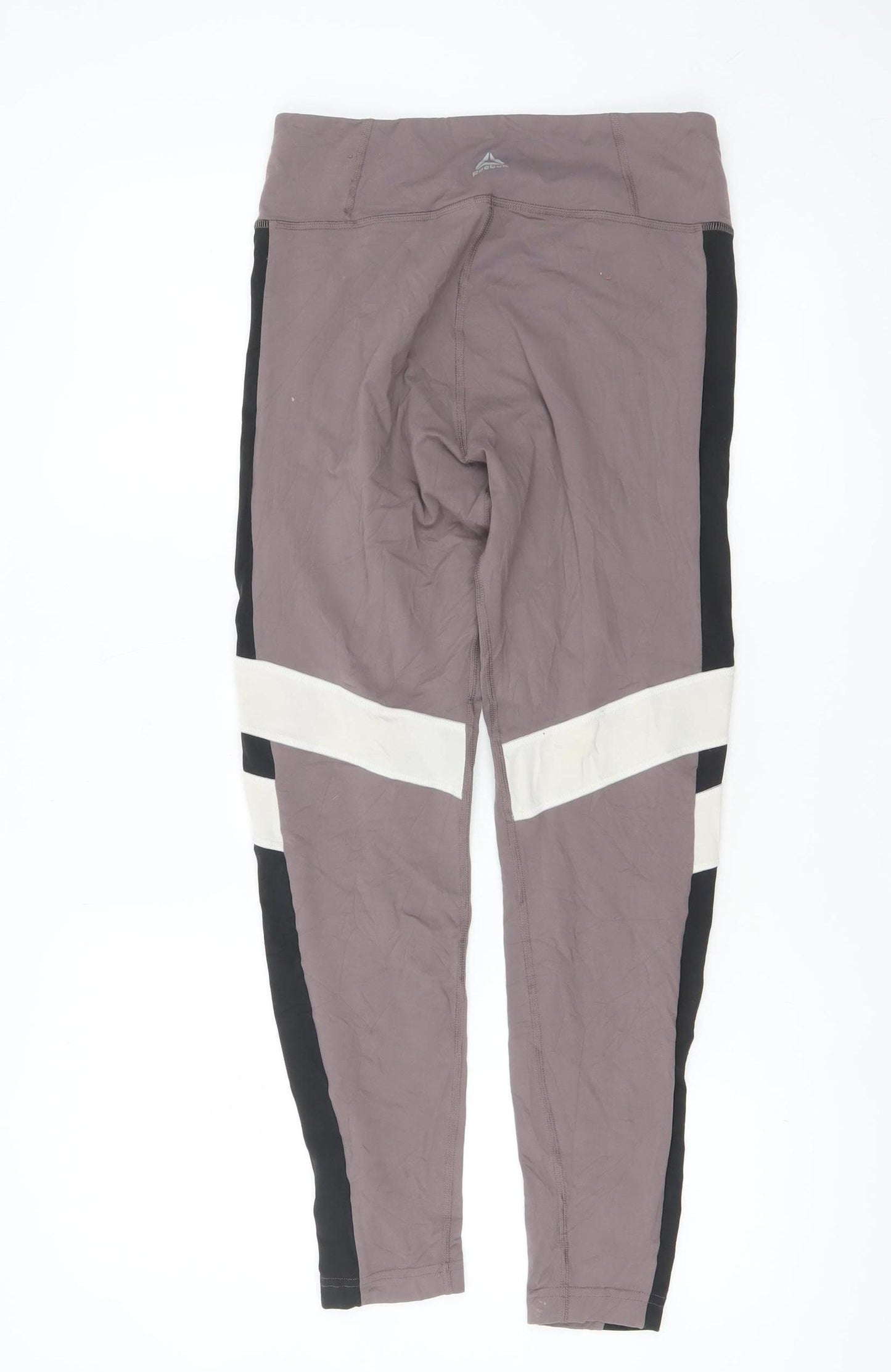 Reebok Womens Beige Black Speedwick Leggings Medium 12-14 Active Trousers