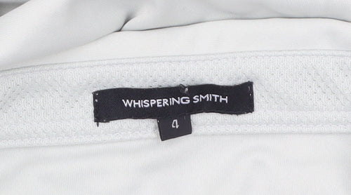 Whispering Smith Men's Light Grey Polyester Short Sleeve Polo Shirt Size L