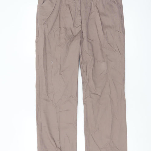 Casual Club Women's Brown Chino Trousers Size 14 Regular