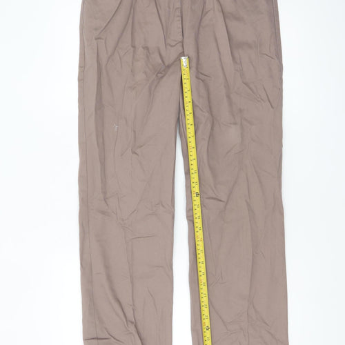 Casual Club Women's Brown Chino Trousers Size 14 Regular