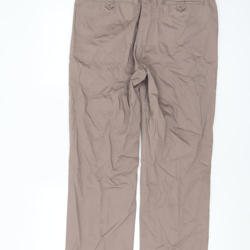 Casual Club Women's Brown Chino Trousers Size 14 Regular