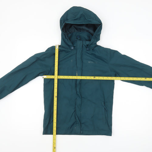 Mountain Warehouse Boys Green Hooded Waterproof Rain Coat Jacket 9-10 Years