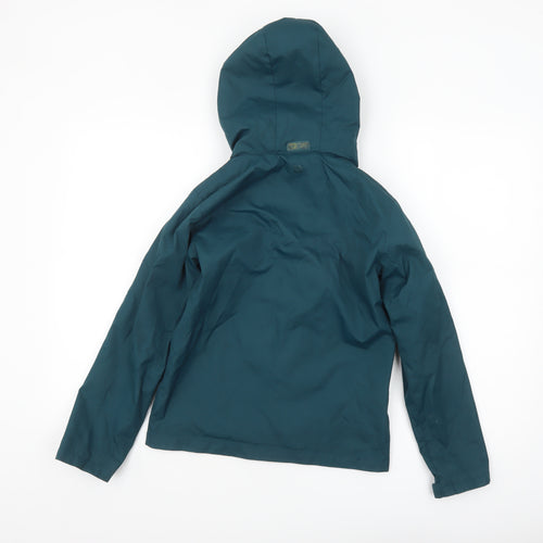 Mountain Warehouse Boys Green Hooded Waterproof Rain Coat Jacket 9-10 Years