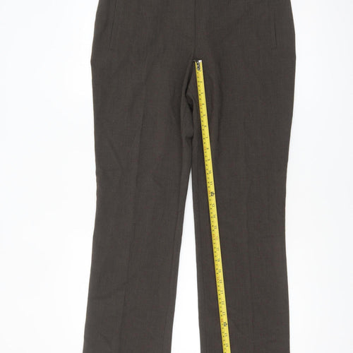 Marks and Spencer Women's Brown Straight Dress Trousers Size 12