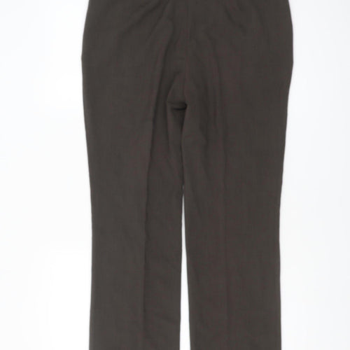 Marks and Spencer Women's Brown Straight Dress Trousers Size 12