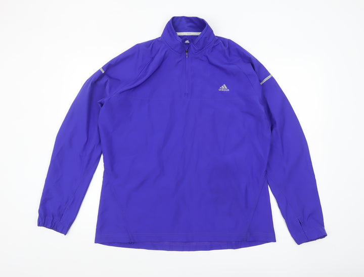 adidas Men’s Blue ClimaProof 1/2 Zip Pullover Sweatshirt L