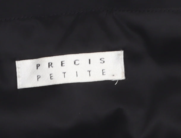 Precis Petite Women’s Black Ruched Bodycon Knee Length Sweetheart Dress Size 14