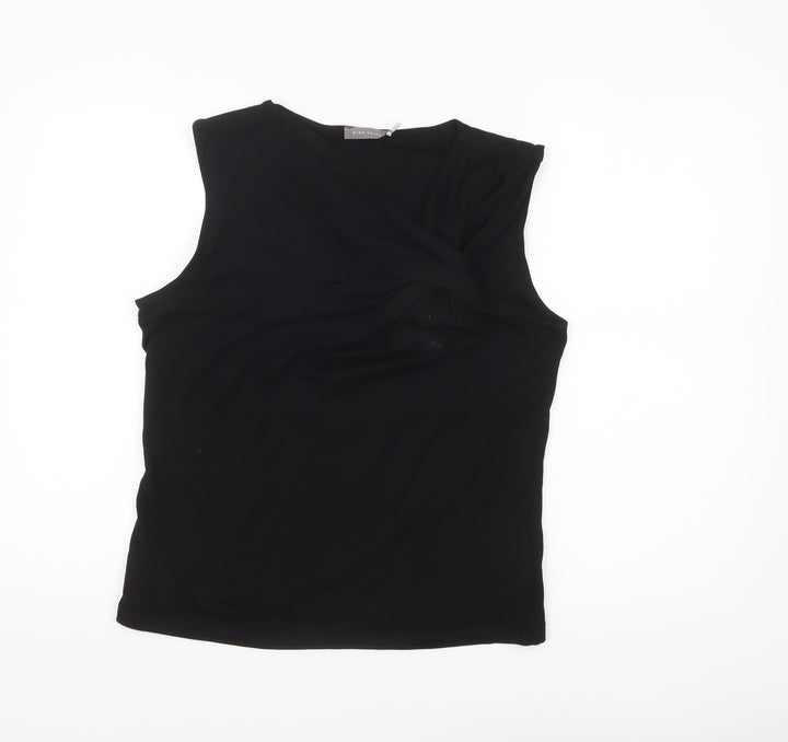 Mint Velvet Women's Black Wrap Sleeveless Blouse Size L