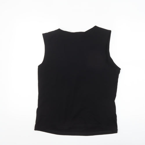 Mint Velvet Women's Black Wrap Sleeveless Blouse Size L