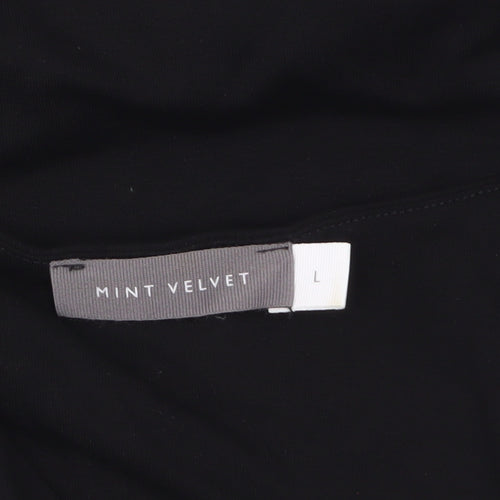 Mint Velvet Women's Black Wrap Sleeveless Blouse Size L