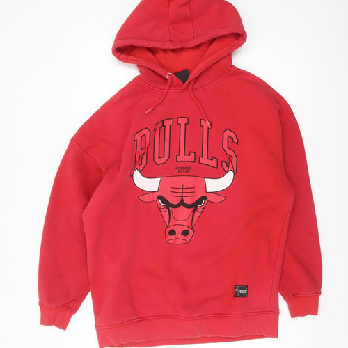 NBA Chicago Bulls Red Hoodie Women's XS Pullover Graphic Print