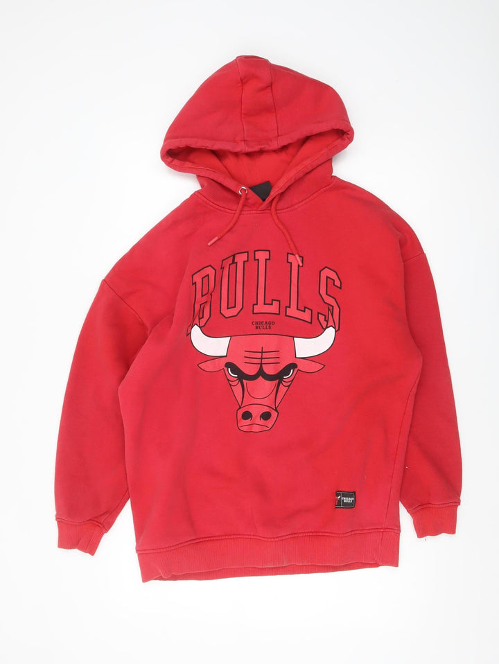 NBA Chicago Bulls Red Hoodie Women's XS Pullover Graphic Print