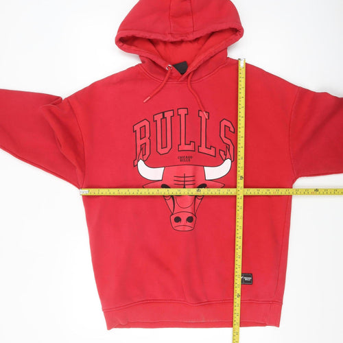 NBA Chicago Bulls Red Hoodie Women's XS Pullover Graphic Print