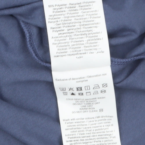 Vila Women's Blue Basic Crew Neck Short Sleeve T-Shirt Size 14
