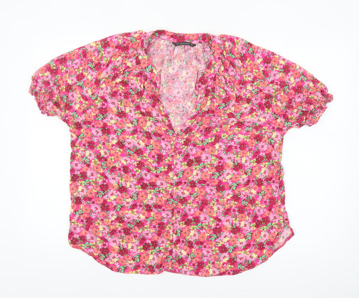 Dunnes Women's Multicoloured Floral Viscose Tunic Blouse Size 18
