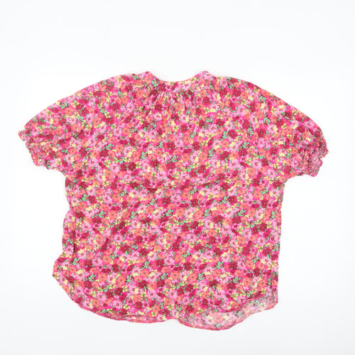 Dunnes Women's Multicoloured Floral Viscose Tunic Blouse Size 18