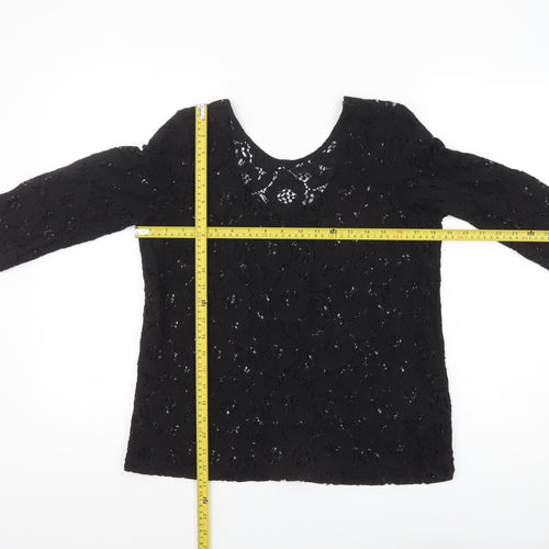 H&M Women’s Black Lace 3/4 Sleeve Blouse Size S