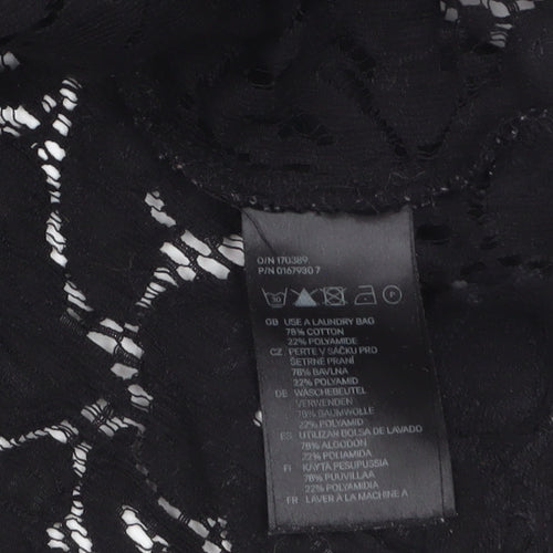 H&M Women’s Black Lace 3/4 Sleeve Blouse Size S