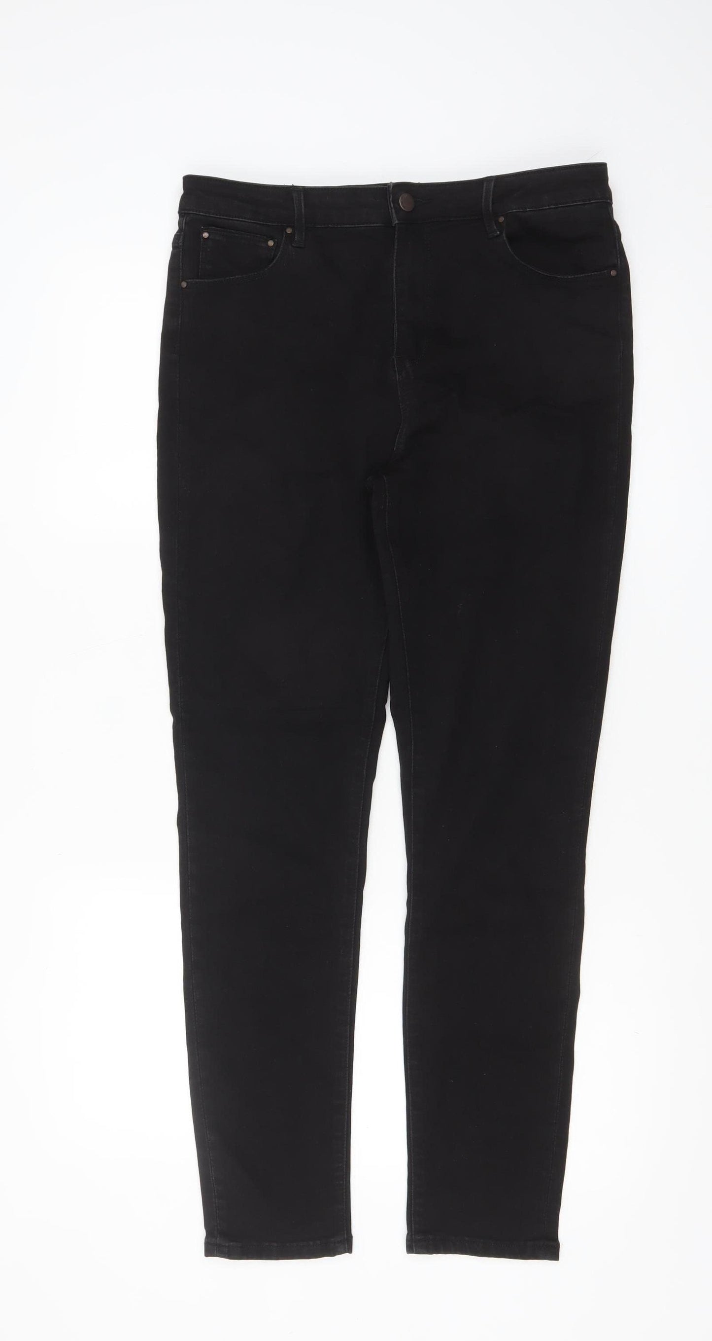 Diesel Womens Black Skinny Jeans Size 14 Regular Stretch Denim