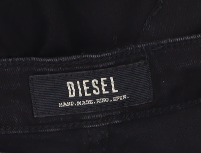 Diesel Womens Black Skinny Jeans Size 14 Regular Stretch Denim
