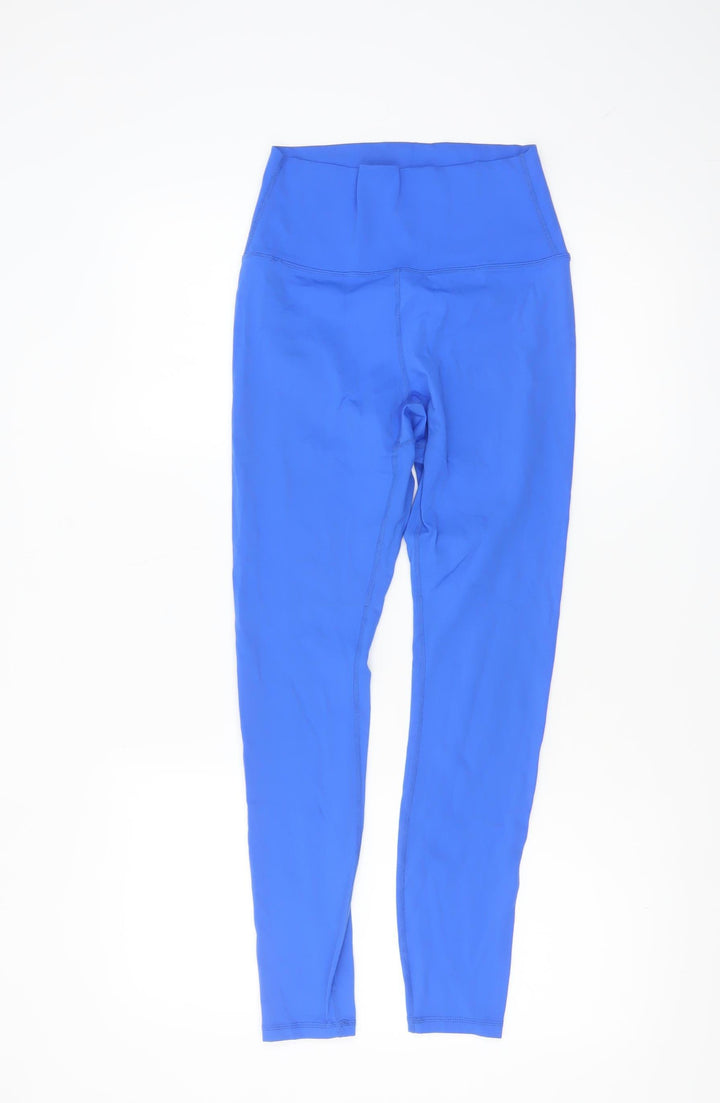 Dunnes Stores Womens Blue High Waist Leggings Size S Polyamide Elastane