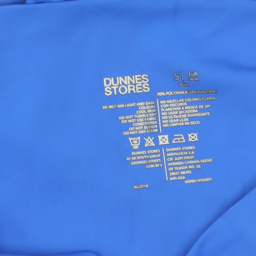 Dunnes Stores Womens Blue High Waist Leggings Size S Polyamide Elastane