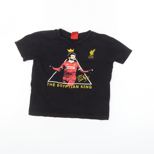 LFC Boys Black 5-6 Years Graphic Football T-Shirt The Egyptian King